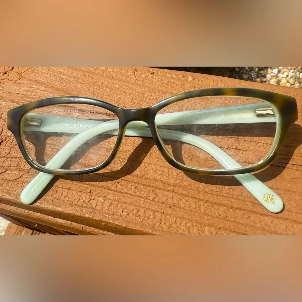 Banana Republic Eyeglass Frames Only NORA Mint Green/Brown Tortoise 38-19-135